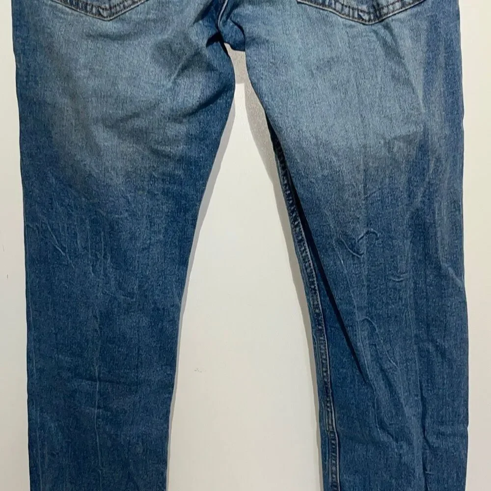 Six Lincoln Mens Blue Denim Stretch Slim Fit Skinny Jeans Medium Wash Size 30/32